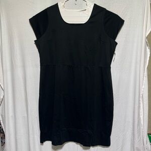 Old Navy Women’s 4XL Cap Sleeve Sheath Black Dress with Zipper NWT Plus Size